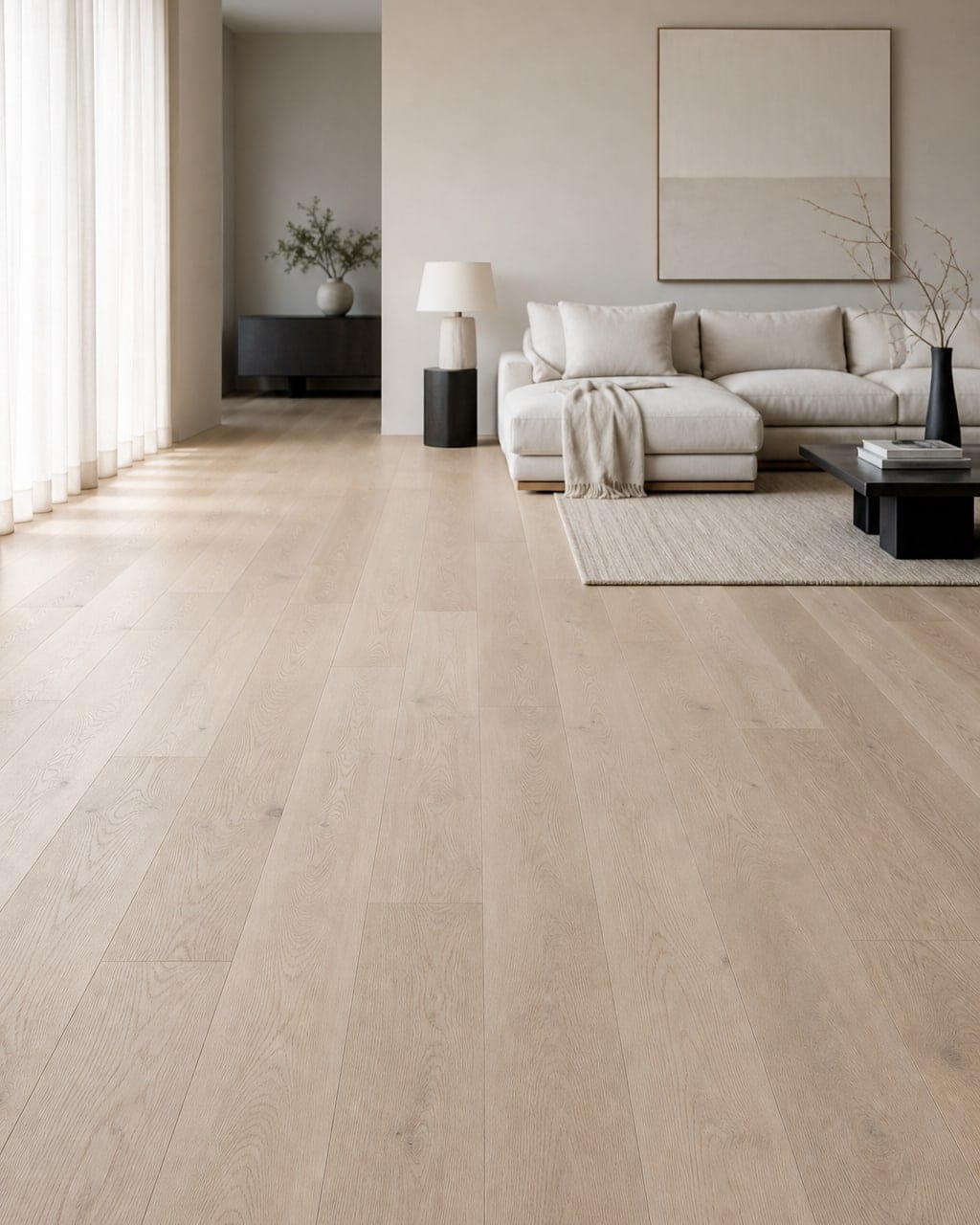 Elaris Select engineered timber flooring in a light open living space